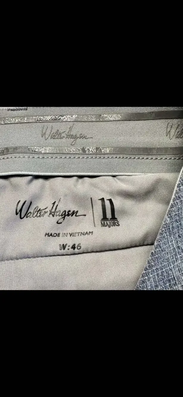 Walter Hagen 11 Majors Men’s Performance Golf Shorts Gray 46 Stretch Flat Front